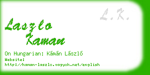 laszlo kaman business card